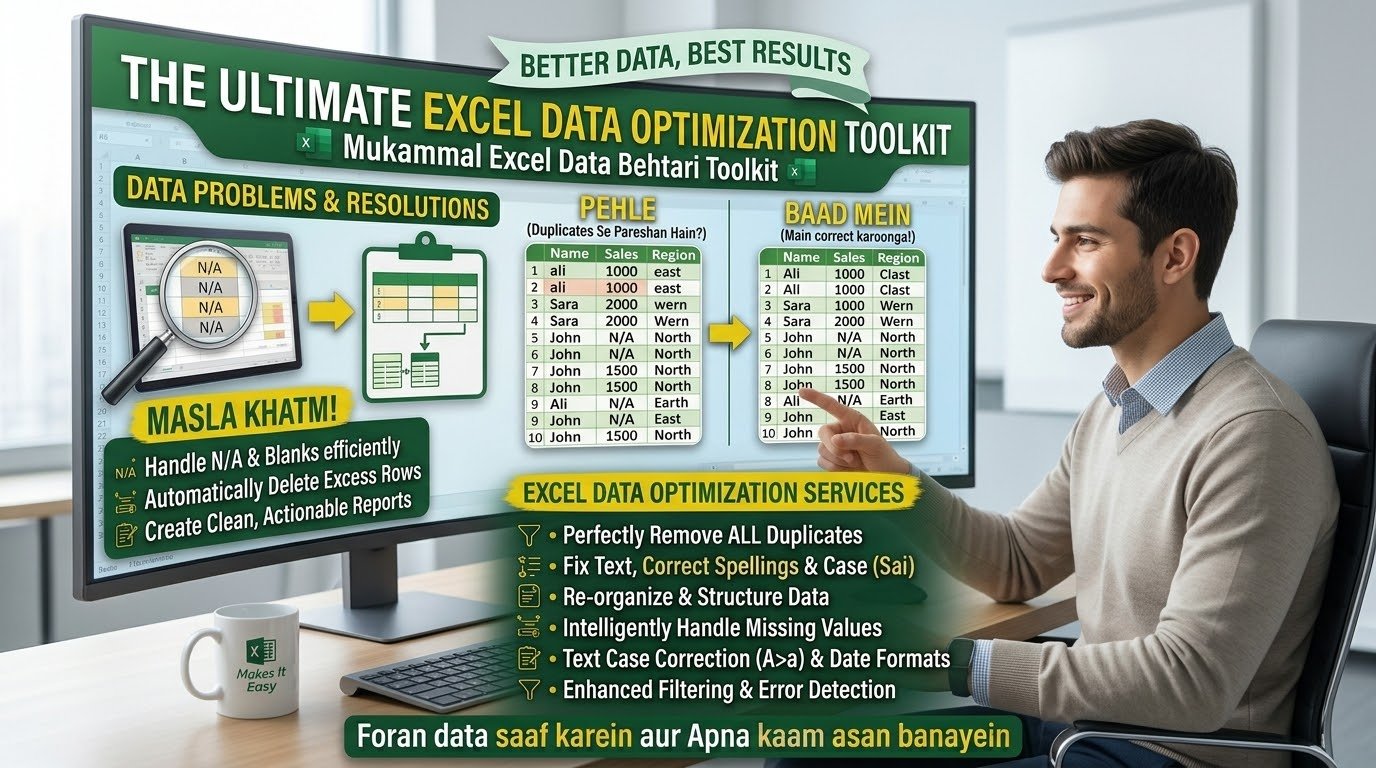 I will do professional Excel data cleaning, formatting, data sorting and format messy Spreadsheet